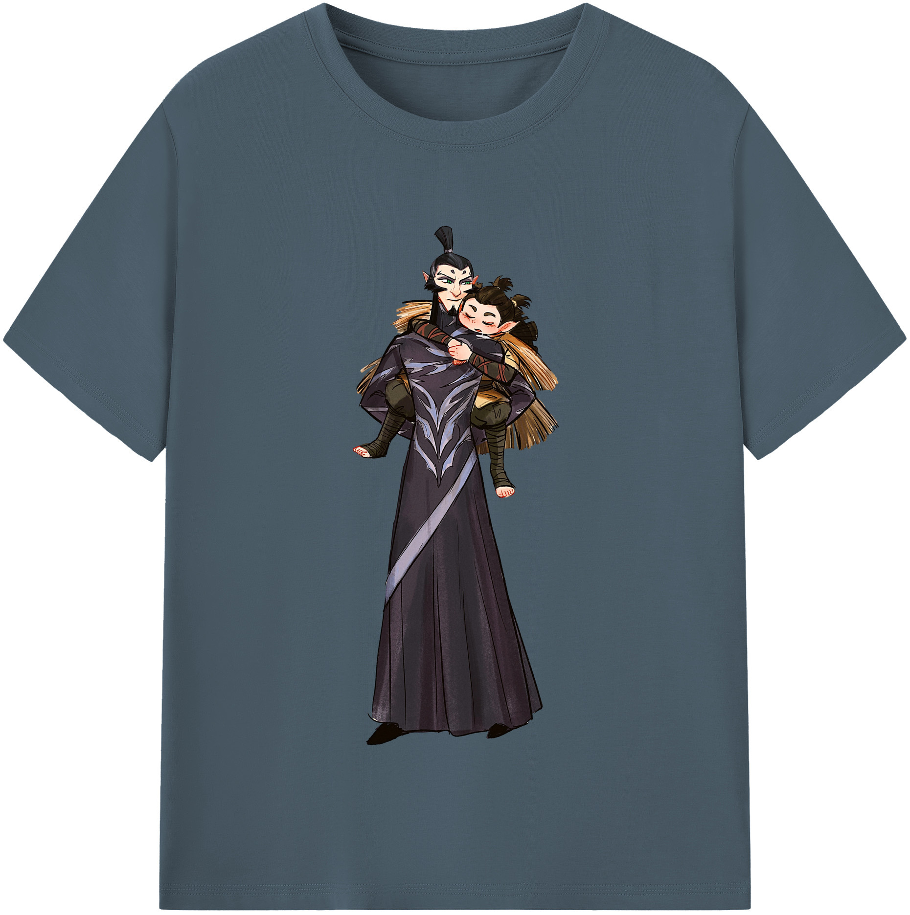 （画像用） Ne Zha 2 ナタ 魔童の大暴れ 綿100％半袖Tシャツ（フロントプリント）